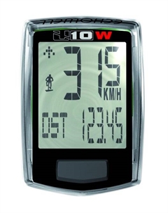 Велокомпьютер ECHOWELL U10W, 10 функций, беспроводной, серебристо-черный, 5-244631 Echowell