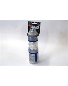 Фляга-термос велосипедная, 500мл, синий/прозрачный, V-700AA blue clear V-grip