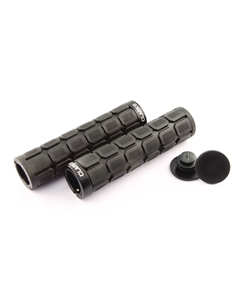 Ручки CLO219 на руль, резиновые, 130 мм, с 1 фиксатором, черные анодированные, 3-190 Clarks