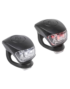 Фонарики велосипедные COBRA IV, передний/задний, черный корпус, с батарейкой, 5-220630 M-wave