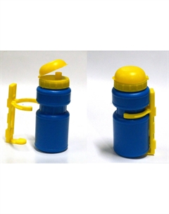 Фляга велосипедная, 250мл, пластик, с клапаном и креплением в комплекте, голубая, HL-WB15+BC12 Joy kie