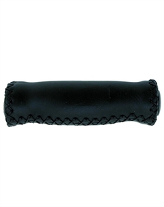Грипсы велосипедные Velo натур.кожа, 125мм, черные, 410362 Messing