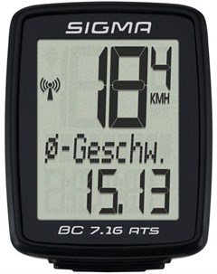 Велокомпьютер Sport BC 7 16 проводной черный A228468 Sigma