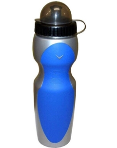 Фляга велосипедная 750мл, пластик, с клапаном, прозрачная крышка,серебро-синий, V-9000S\Blu V-grip