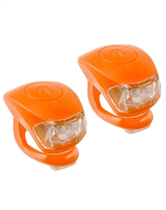 Фонарики велосипедные COBRA IV, комплект, по 2 диода, 3 режима, оранжевый корпус, 5-220637 M-wave