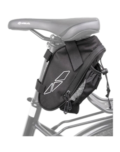 Велосумка подседельная AMSTERDAM BAG, 9.5х10х27см, со светоотражателями, отделение для фляги, черный, 5-122831 M-wave