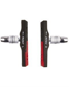 Тормозные колодки BPR-VC-DUAL, ассимметричные, 72мм, для стальных и алюминиевых ободов, черно/красные, 5-361021 M-wave