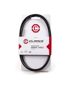 Комплект СLARK'S, рубашка+тросик 6086, задний тормозной MTB/Road 2P, 2000мм+ трос.2100мм, с заглушками, черный, 3-600 Clarks