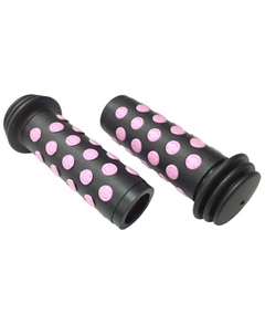 Ручки на руль детские AGR Junior R20, 102 мм, резиновые, черно-розовые, 8-33455021 Author
