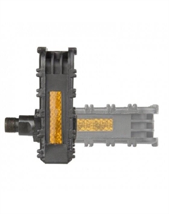 Педали СКЛАДНЫЕ, пластик, 98*72*24мм, ось - Boron, с отражателем, черные, 5-312137 M-wave