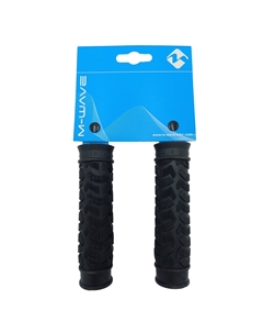 Грипсы велосипедные, резина, с антискользящей структурой, 120 мм, черные, 5-410241 M-wave