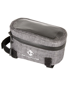 Сумочка/чехол+бокс DENIM, на раму, для смартфона XL, 185х95х85мм, водонепроницаемая, серая, 5-122883 M-wave