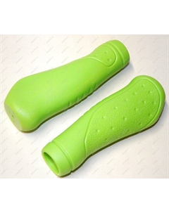 Грипсы велосипедные Ergogel, резина/гель, эргономичные, антискользящие, зеленые, 5-410535 M-wave