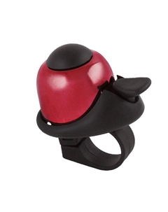 Звонок  алюм./пластик мини D=36мм громкий и долгий звук красный 5-420143 M-wave