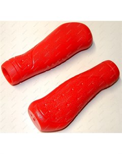 Грипсы велосипедные резина гель эргономичные антискользящие красные 5 410533 M-wave