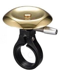 Звонок латунь мини D=41мм, сильный звук, "Space Design", пластик. крепление, золотистый, 6-635862 M-wave