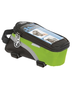 Сумочка-чехол-бокс велосипедная, для смартфона, 170х80х80 мм, с влагозащитой, черно-зеленая, 5-122555 M-wave