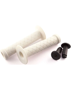 Ручки на руль торцевая защита+защита от проскальзывания.+1фиксатор, белые, 3-403 Clarks