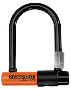 Велосипедный замок EVOLUTION MINI 5 BRKT U lock на ключ черный УТ100263625 Kryptonite