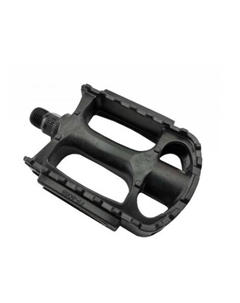 Педали велосипедные, 105*74мм, 1\2", база пластик, стальная ось, 12мм, рамка пластик, 324гр, черные, FP-806B Feimin