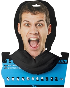 Бандана велосипедная BLACK, дышащий полиэстер с микрофиброй, 24х48 см, безшовная, черная, 5-715197 M-wave