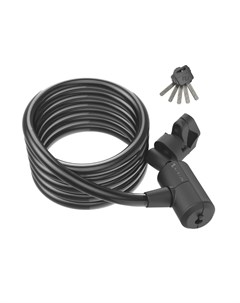 Замок велосипедный Masset Coil Cable Key lock 12x1850mm black ES280303 0001 Syncros