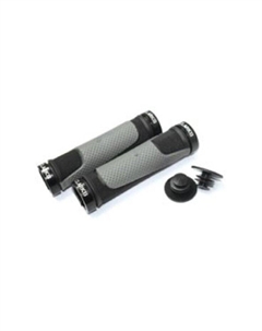 Ручки на руль для велосипеда clog308 резин. 2-х компон. 130мм 2 фикс. черно-серые 3-333 Clarks