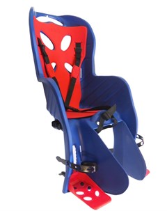 Детское велокресло CURIOSO DELUXE на багажник синее с красной вставкой до 22 кг 01 100076 Nfun