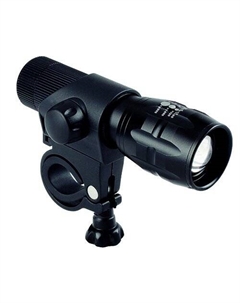 Фара велосипедная, 1диод повышенной яркости 3W Cree/3функции+zoom, черная, алюминий, 5-220998 M-wave
