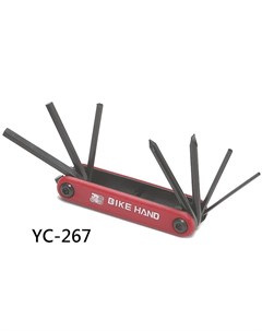 Мультитул велосипедный YC 267 шестигранники 2 3 4 5 6мм отвёртки YC 267 Bike hand