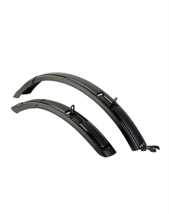 Крылья велосипедные AXP-City 51, 27.5-29"х51мм, пластик, раздвижные, с усами, черные, 8-16100535 Author