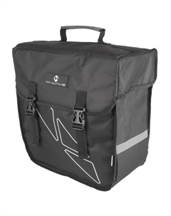 Велосумка Amsterdam Single, на багажник, боковая, 38х18х30 см, 18 л, быстросъемная, черно-серый, 5-122320 M-wave