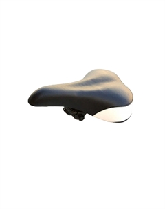 Седло велосипедное AERJА-2003-1, MTB, 265*170 mm, универсальоне, черно-белое, А-2003-1 Black/White Stark