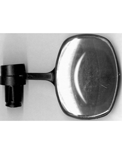 Зеркало овальное 50*90мм панорамное 2 степени свободы торцевое крепление черное, 6-647067 M-wave