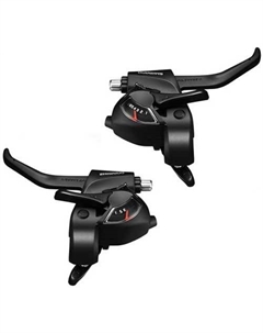 Шифтер с тормозной ручкой Tourney EF41, комплект, 3x6 скорости, трос+оплетка, черный, ESTEF41P6 Shimano