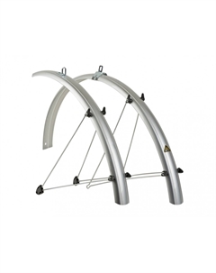 Крылья AXP-12-28/45 Slr 28"х41мм, металлопластик, серебристые 8-16100506 Author