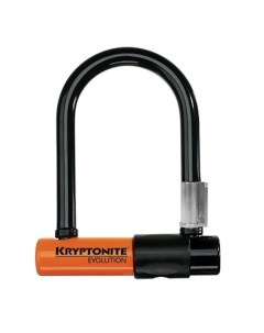 Велосипедный замок Evolution Mini 5 w FlexFrame bracket U lock на ключ черно оранжевый 002062 Kryptonite