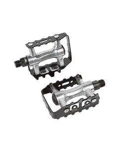 Педали велосипедные алюминиевые серебристо-черные 5-311049 M-wave