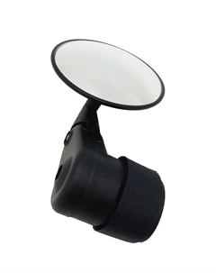 Зеркало круглое 3" панорамное с фонариком 3 степени свободы крепление на липучке черное, 6-647158 M-wave