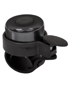 Звонок велосипедный, алюминий, мини D=35мм, быстросъемный, вращение на 360', резиновый хомут, черный, 5-42017 M-wave