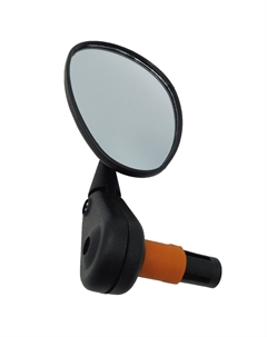 Зеркало эллиптеское плоское овальное 3 степени свободы торцевое крепление черное, 6-647161 M-wave