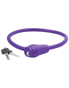 Велосипедный замок тросовый, на ключ, 12 х 600мм, фиолетовый(60), 5-231049 M-wave