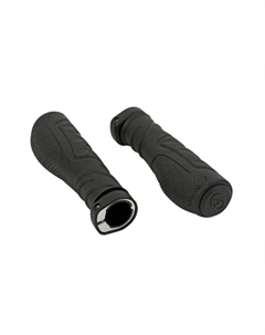 Грипсы велосипедные AGR Griplock Ergo R20-E, 135мм, резина, эргономичные, с фиксатором, черный, 8-33452041 Author