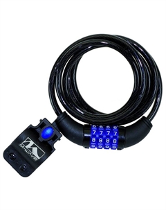 Велосипедный замок, тросовый, кодовый, с креплением, 8 х 1500 мм, полупрозрачный, 5-230170 M-wave