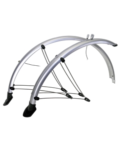 Крылья велосипедные, 28-29", 56 мм, комплект, с усами, полноразмерные, пластиковые, 5-386116 M-wave