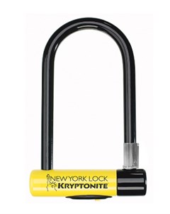 Велосипедный замок New York Lock Std w FlexFrame bracket U lock на ключ черный желтый 002154 Kryptonite