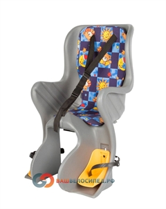 Детское велокресло на багажник SF-928L серое до 7 лет/22кг M-wave