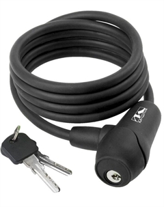 Велосипедный замок тросовый, на ключ, 8 х 1500мм, черный (60) 5-231010 M-wave