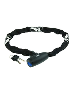 Велосипедный замок, цепь, на ключ, тканевая-оболочка, 6 х 850мм, черный, 5-230315 M-wave