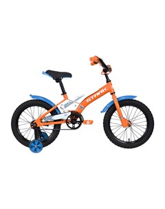 Детский велосипед Tanuki 16 Boy оранжевый синий белый 2023 Stark